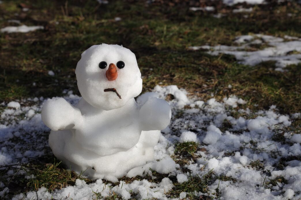 Snowman melting