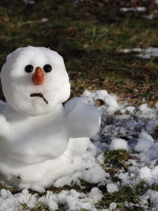 Snowman melting