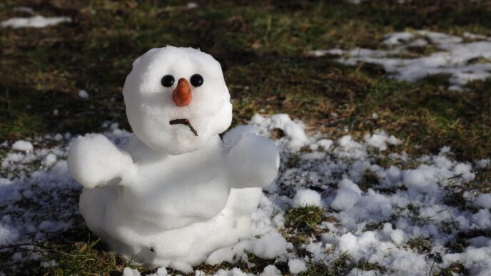 Snowman melting
