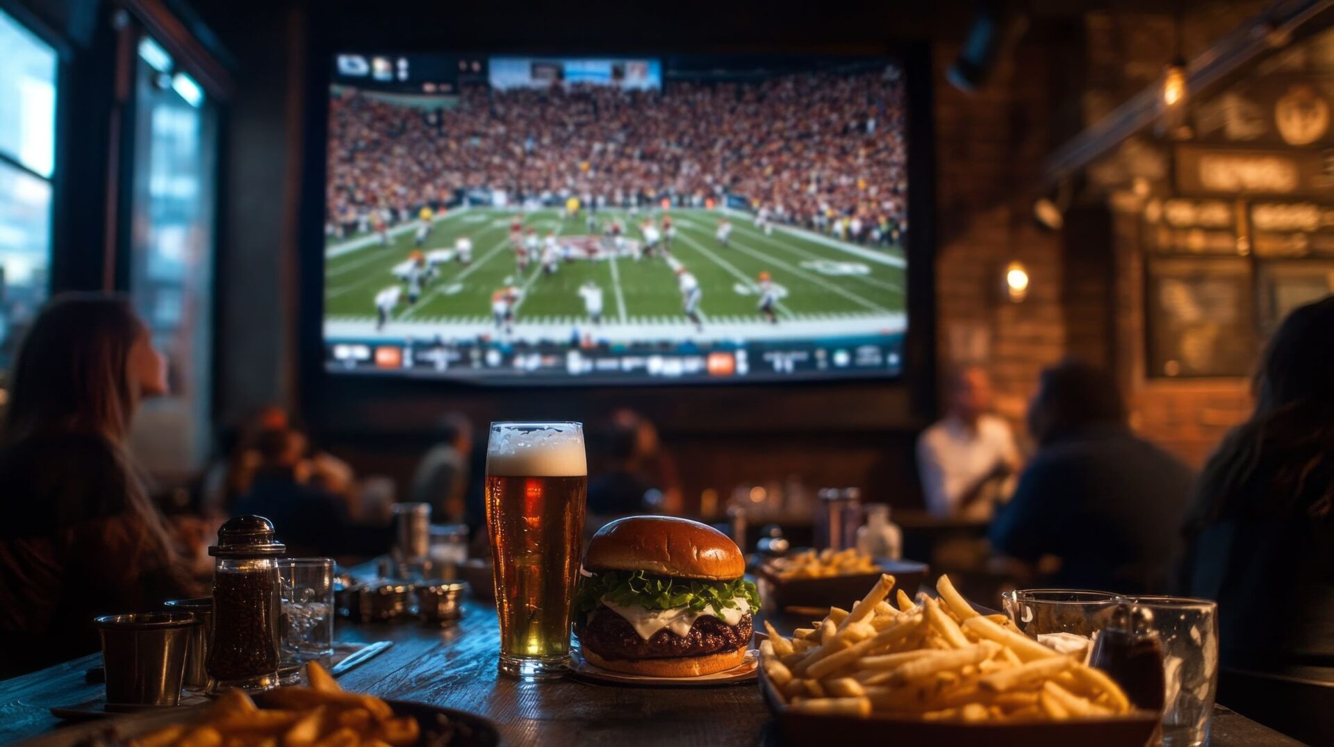 Super Bowl game day at a local spot